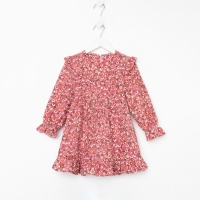 Платье детское KAFTAN "Цветы", р. 36 (134-140), розовый