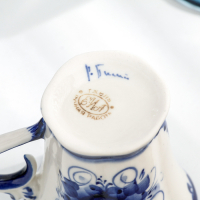 Кружка "Колокольчик", 120 мл, 8 см, гжель, фарфор