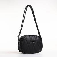 Сумка женская кросс-боди на молнии, цвет чёрный Сумка женская кросс-боди на молнии, цвет чёрный