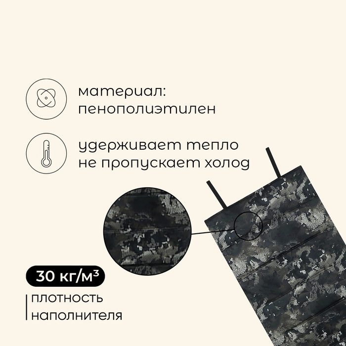 Коврик туристический maclay, складной, 180х60х1.5 см, цвет МИКС Коврик туристический maclay, складной, 180х60х1.5 см, цвет МИКС