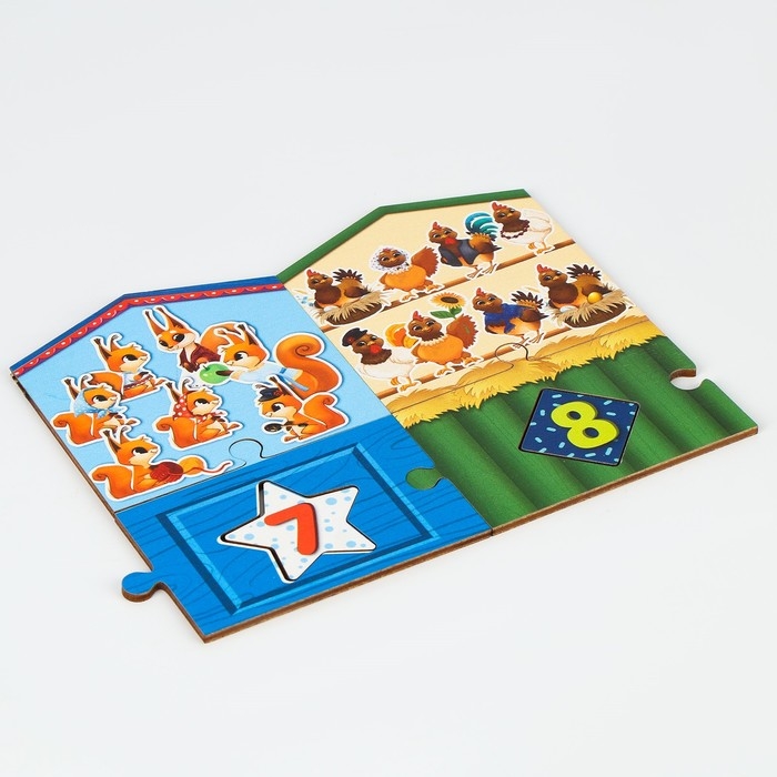 Досочки Сегена. Сортер деревянный для малышей &laquo;Умный городок. Формы, цвета, животные,счёт&raquo;