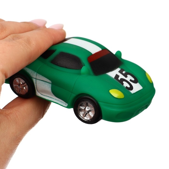 Резиновая игрушка для ванны &laquo;Гоночная машинка&raquo;, 8 см, виды МИКС Крошка Я