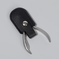 Чехол для хранения маникюрных инструментов, на кнопке, 6,8 &times; 3,8 см, цвет чёрный