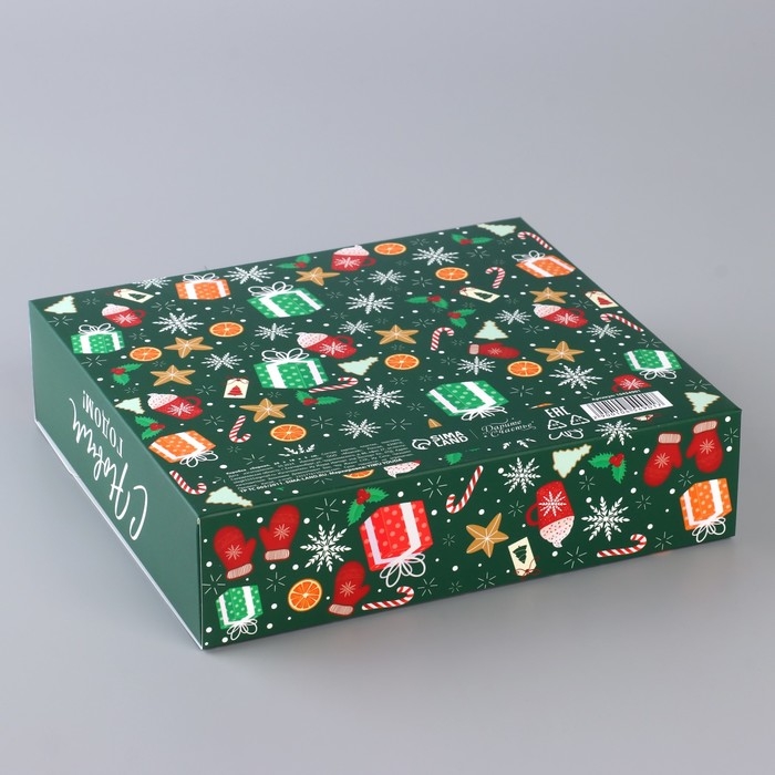 Коробка новогодняя складная &laquo;Новогодняя&raquo; 20 х18 х 5 см, Новый год
