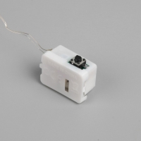 Гирлянда &laquo;Нить&raquo; 1 м роса, IP20, серебристая нить, 10 LED, 3 режима, батарейки AG13х3 (в комплекте), свечение мульти