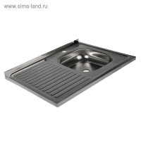 Мойка кухонная "Владикс", накладная, без сифона, 80х60 см, правая, нержавеющая сталь 0.4 мм Мойка кухонная "Владикс", накладная, без сифона, 80х60 см, правая, нержавеющая сталь 0.4 мм