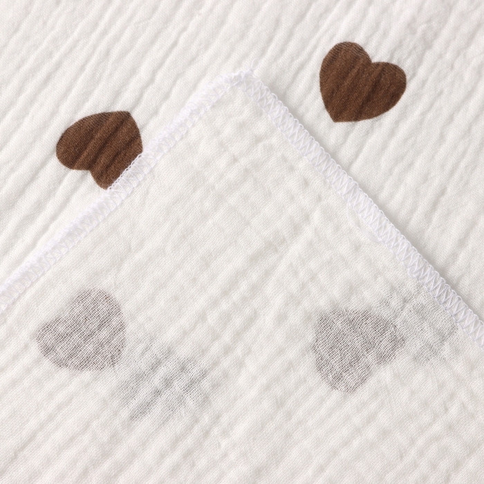 Пеленка двухслойная Крошка Я Love, 130х100см, муслин,100 % хлопок