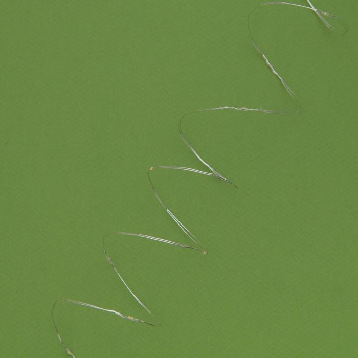 Гирлянда &laquo;Нить&raquo; 20 м роса, IP44, серебристая нить, 200 LED, свечение тёплое белое, 2 режима, солнечная батарея