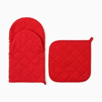 Набор кух. Этель "Счастливы вместе" варежка 15х28см, прихватка 19х19см,100%хл