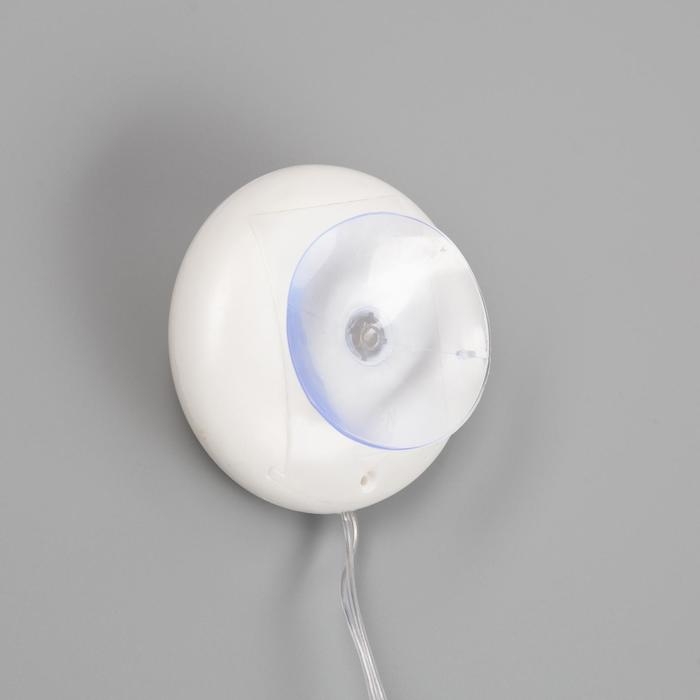 Светодиодная фигура на присоске &laquo;Дед Мороз&raquo; 19 &times; 22 см, пластик, батарейки АААх3 (не в комплекте), свечение тёплое белое