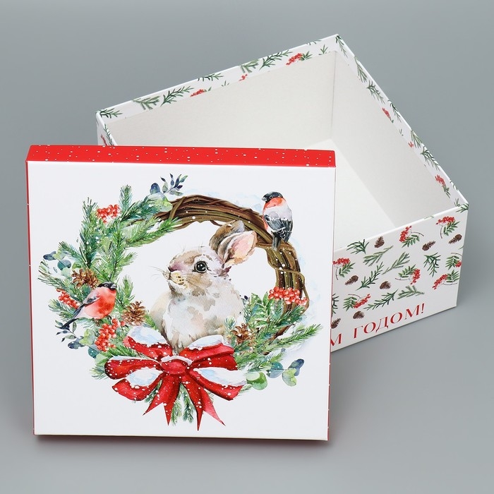 Набор подарочных коробк 3 в 1 &laquo;Новогодняя пора&raquo;, 18 х 18 х 10 &ndash; 22 х 22 х 12 см, Новый год