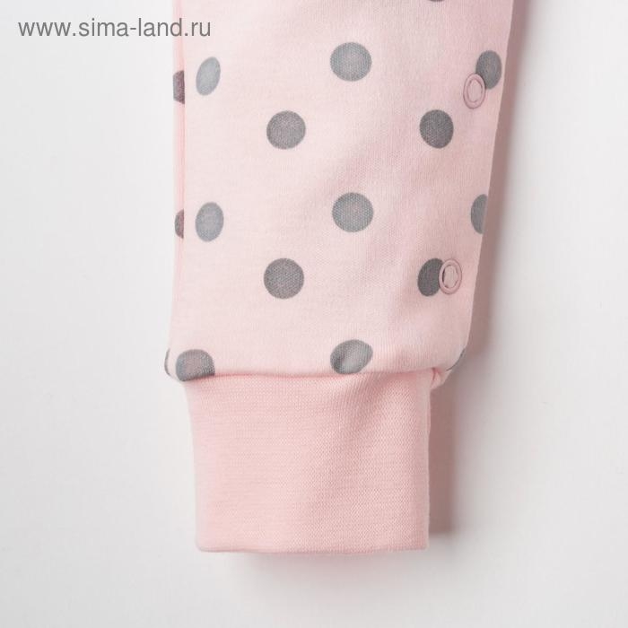 Комбинезон Крошка Я "Горошек", розовый, рост 80-86 см