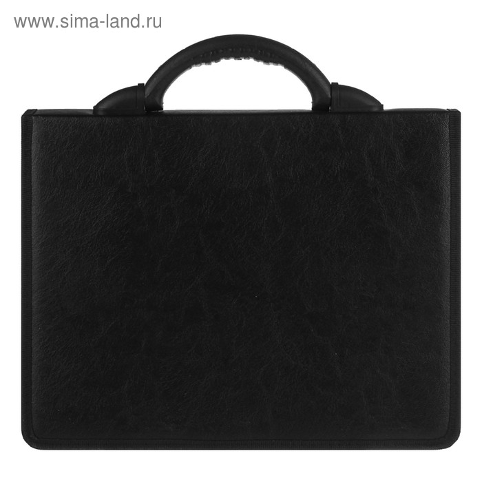 Портфель деловой 340 х 260 х 80 мм, 2 отделения, искусственная кожа Портфель деловой 340 х 260 х 80 мм, 2 отделения, искусственная кожа "Вырица" чёрный 4С11