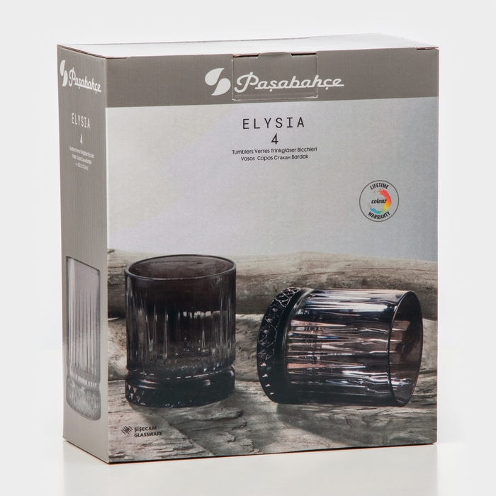 Набор стеклянных стаканов Elysia, 355 мл, 4 шт
