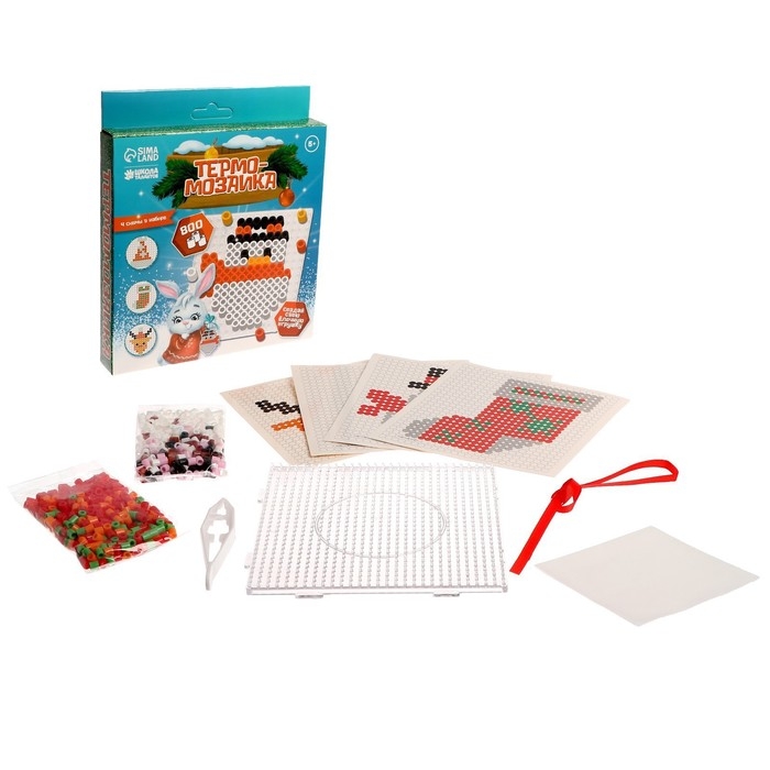 Новогодняя термомозаика «Новый год!» с пинцетом Новогодняя термомозаика «Новый год!» с пинцетом