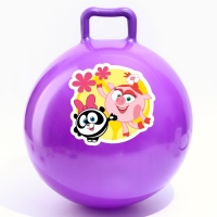 Мяч прыгун Смешарики &laquo;Друзья&raquo;, обычный с ручками, d=45 см, 350 г, цвета МИКС