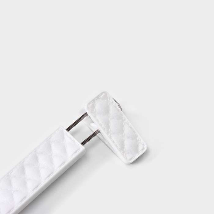 Вешалки для брюк и юбок LaDо́m Eliot, 29&times;15 см, 3 шт, с зажимами, цвет белый