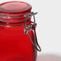 Банка стеклянная для хранения сыпучих продуктов &laquo;Овал&raquo;, 100 мл, 6&times;8,5 см, с бугельным замком, цвет МИКС