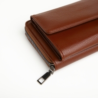 Портмоне-клатч мужской на молнии TEXTURA, цвет коричневый Портмоне-клатч мужской на молнии TEXTURA, цвет коричневый