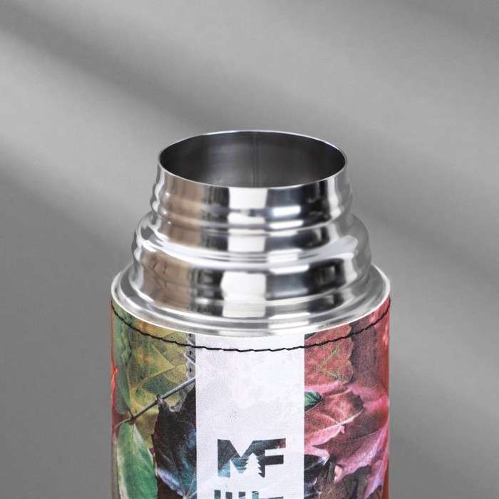 Термос &laquo;Листья&raquo; в кожзаме, MODE FORREST, 750 мл, время сохранения тепла 16-18 ч