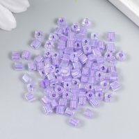 Бисер стекло 6/0 "Кубик. Полупрозрачный. Светло-сиреневый" 10 гр Бисер стекло 6/0 "Кубик. Полупрозрачный. Светло-сиреневый" 10 гр