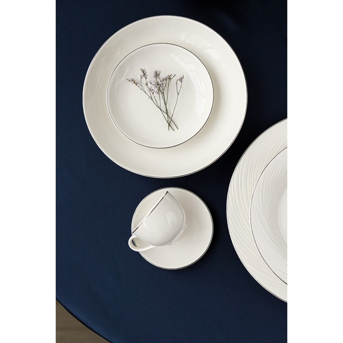 Тарелка фарфоровая десертная Magistro La Perle, d=20 см, цвет белый Тарелка фарфоровая десертная Magistro La Perle, d=20 см, цвет белый