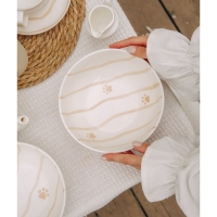 Набор салатников фарфоровых SL Home &laquo;Гатто&raquo;, 1,1 л, d=18,5 см, цвет белый