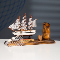 Набор настольный "Корабль" с карандашницей 22*7*15см Набор настольный "Корабль" с карандашницей 22*7*15см