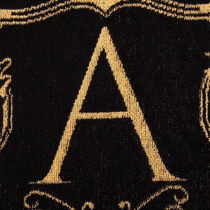 Полотенце именное махровое Этель "Андрей" чёрный, 50х90см, 100% хлопок, 420гр/м2