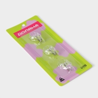 Крючки самоклеящиеся Доляна &laquo;Классика&raquo;, 3 шт, цвет прозрачный