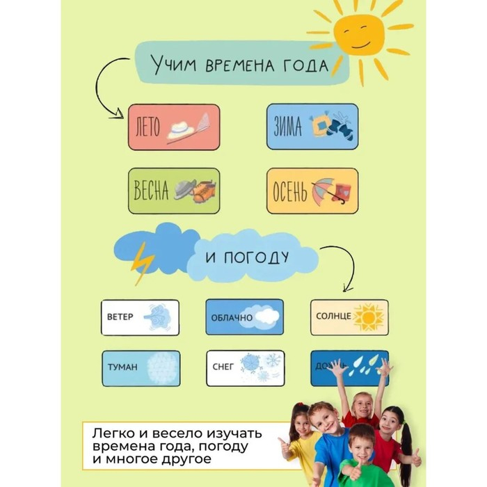 Планер магнитный с маркером "Мой чудесный день" 22 х 29 см