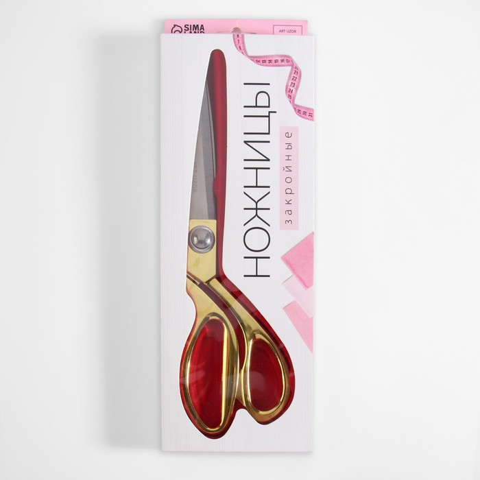 Ножницы закройные, скошенное лезвие, 9,5 Ножницы закройные, скошенное лезвие, 9,5", 24 см, цвет золотой