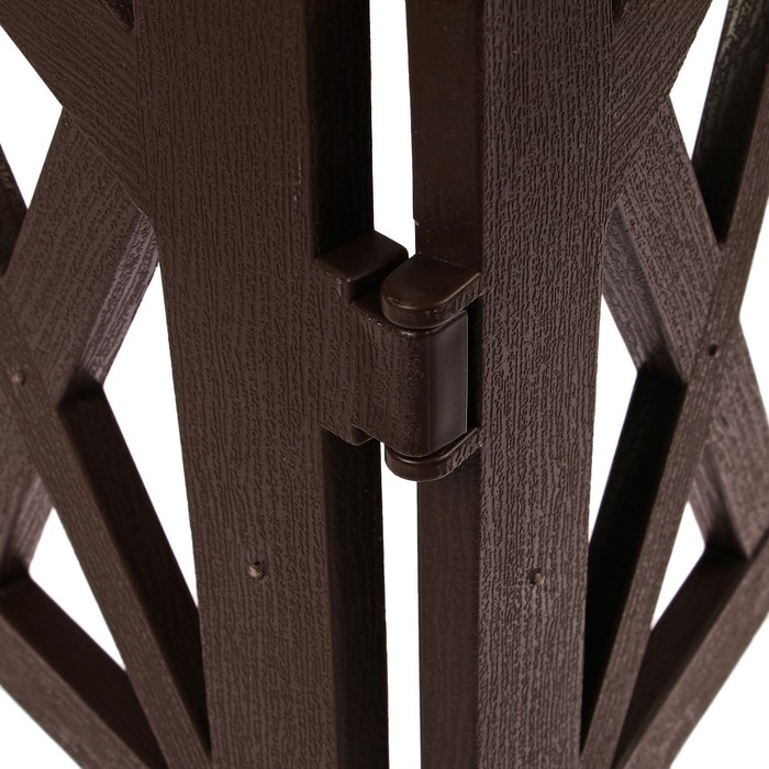 Ограждение декоративное, 35 &times; 232 см, 4 секции, пластик, коричневое, MODERN, Greengo