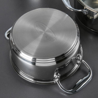 Набор кастрюль &laquo;Ника&raquo;, 3 предмета: 2,2 л, 3,2 л, 4,2 л, капсульное дно, индукция