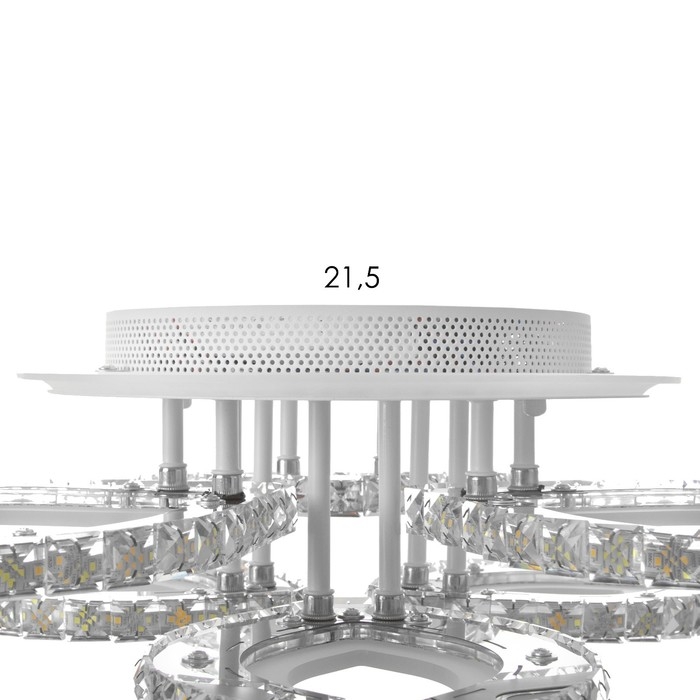 Люстра с ПДУ "Лючия" 6хLED 204Вт 3000-6000К RGB белый 70х70х10см