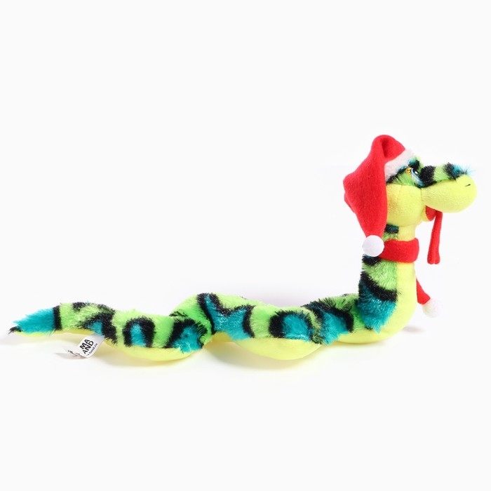 Мягкая игрушка &laquo;Змея&raquo;, в новогоднем колпаке, 16 см