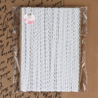 Кружево вязаное, 8 мм &times; 15 &plusmn; 1 м, цвет белый