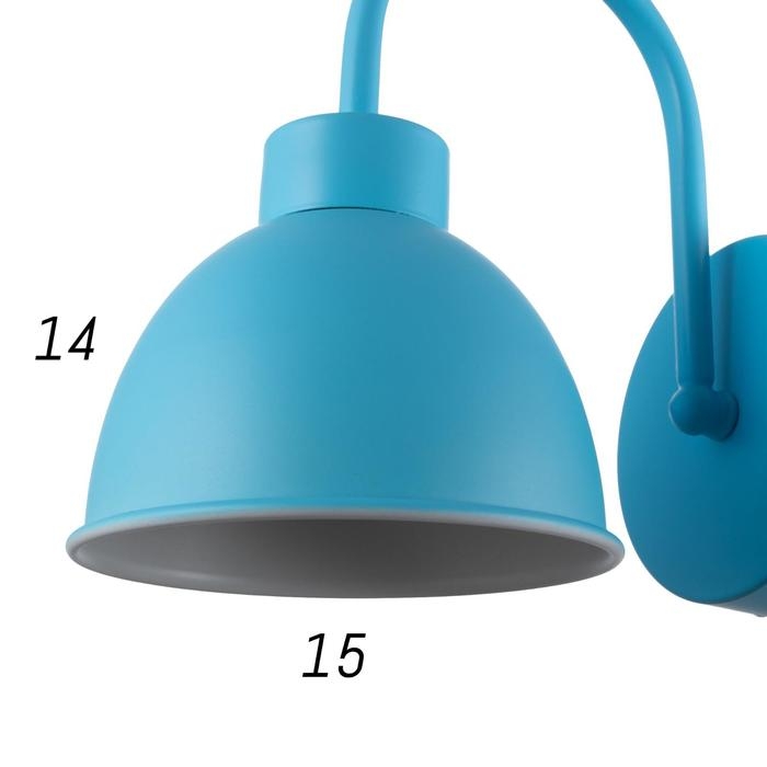 Бра 1669/1BL E27 40Вт голубой 15х22,5х21 см Бра 1669/1BL E27 40Вт голубой 15х22,5х21 см