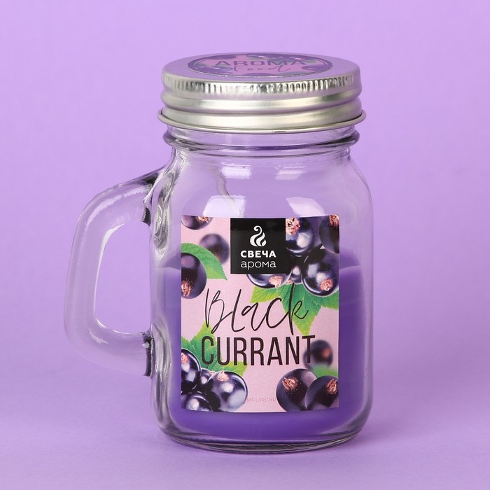 Ароматическая свеча в стекле &laquo;Black currant&raquo;, 8.5 х 7.2 см.