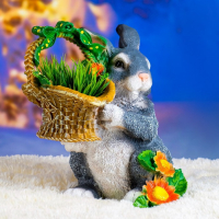 Садовая фигура "Зайка с лукошком" 29х26х32см Садовая фигура "Зайка с лукошком" 29х26х32см