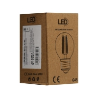 Лампа светодиодная, G45, Е27, 4 Вт, 3000К, 220 В, прозрачная Лампа светодиодная, G45, Е27, 4 Вт, 3000К, 220 В, прозрачная