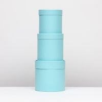 Набор коробок 3 в 1 без окна, аквамарин 21 х 21 - 16 х 16 см