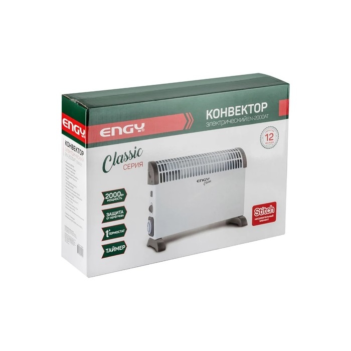 Обогреватель ENGY EN-2000AT classic, конвекторный, 2000 Вт, 25 м&sup2;, белый