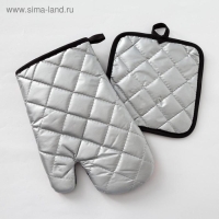 Кухонный набор Доляна «Овощи», прихватка 17х17 см, рукавица 26х16 см Кухонный набор Доляна «Овощи», прихватка 17х17 см, рукавица 26х16 см