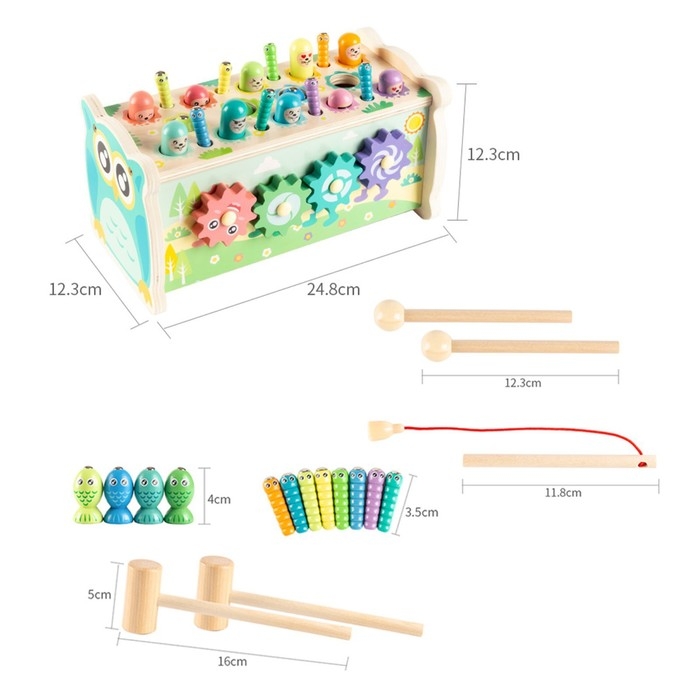 Логический центр 4 в 1 «Рыбалка, стучалка, металлофон, крутилка» 12,5х12,5х24,5 см Логический центр 4 в 1 «Рыбалка, стучалка, металлофон, крутилка» 12,5х12,5х24,5 см