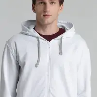 Толстовка на молнии с капюшоном Unit Siverga белая, размер 3XL