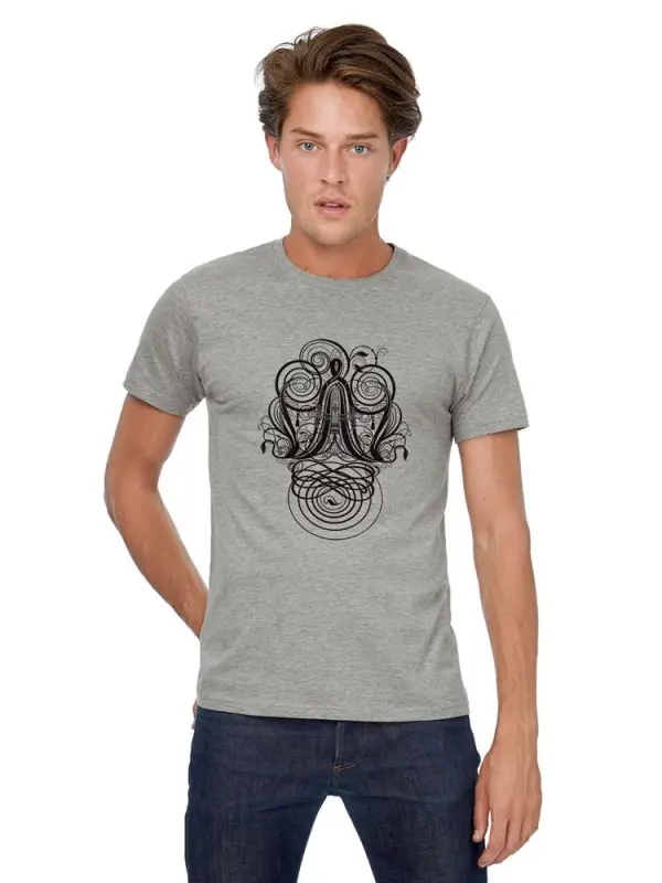 Футболка мужская &laquo;Антиква А&raquo;, серый меланж, размер S