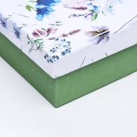 Подарочная коробка квадратная "Цветы",13,5 х 13,5 х 5 см Подарочная коробка квадратная "Цветы",13,5 х 13,5 х 5 см