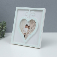 Фоторамка пластик на 1 фото 20х25 см "Сердце с бантиком" серебро бумага тиснение 26х2х31 см 107050 Фоторамка пластик на 1 фото 20х25 см "Сердце с бантиком" серебро бумага тиснение 26х2х31 см 107050
