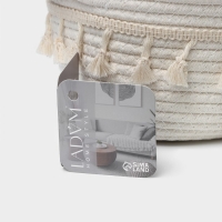 Корзина для хранения плетёная ручной работы LaDо́m &laquo;Вилена&raquo;, 38&times;22&times;12 см, цвет белый